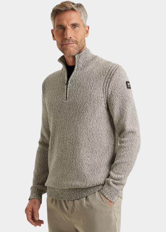 Vanguard Half Zip Grijs Half zip collar cotton slub VKW2511348/9161
