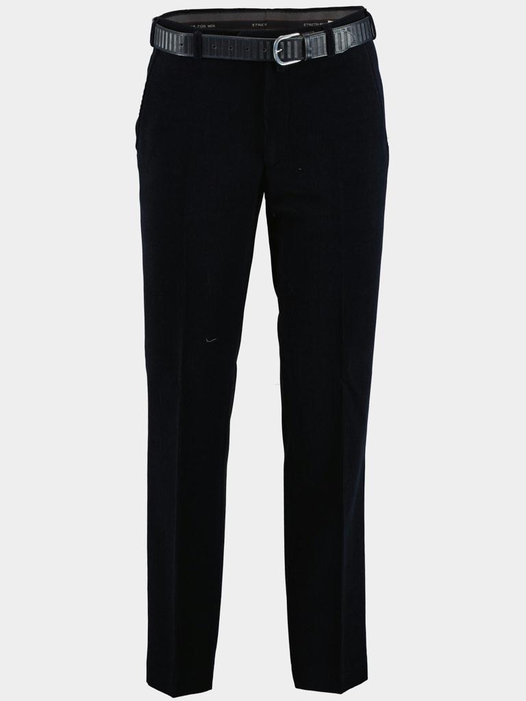 F043 Ribbroek Blauw in wolmix met steekzak 422.1.10.011/610