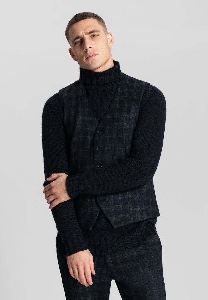 Dstrezzed Gilet Blauw Travel Check Gilet 121232/639