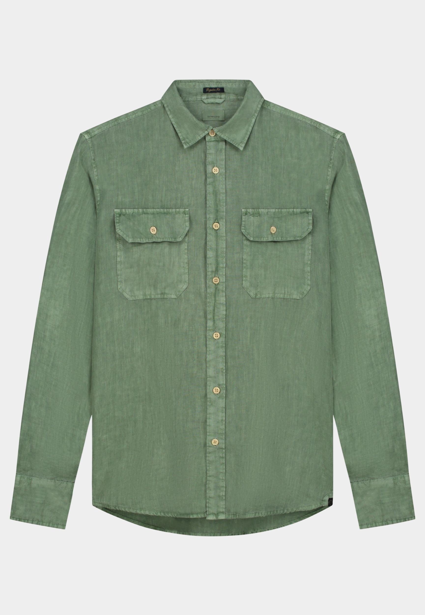Dstrezzed Casual hemd lange mouw Groen DS_Samson Casual Shirt 303804/509