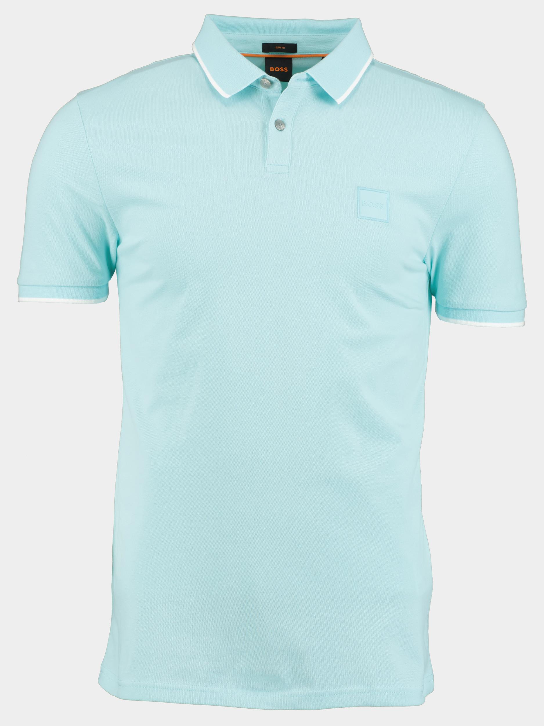 BOSS Orange Polo korte mouw Blauw Passertip 10242645 01 50472665/461