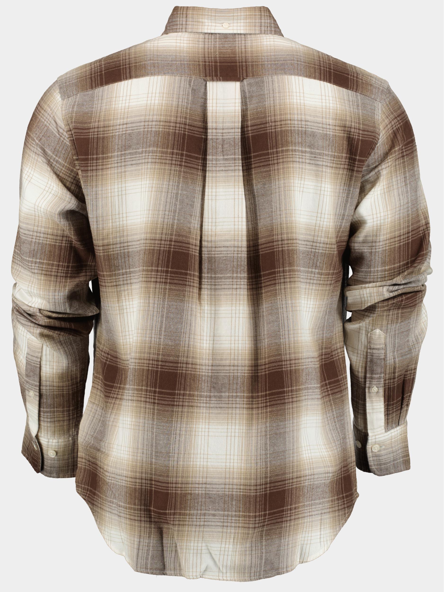 Gant Casual hemd lange mouw Bruin Reg UT Shadow Check Flannel Sh 3230214/261
