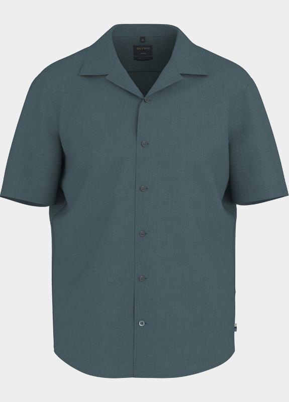Olymp overhemd korte mouw heren Blauw Casual 404412/19