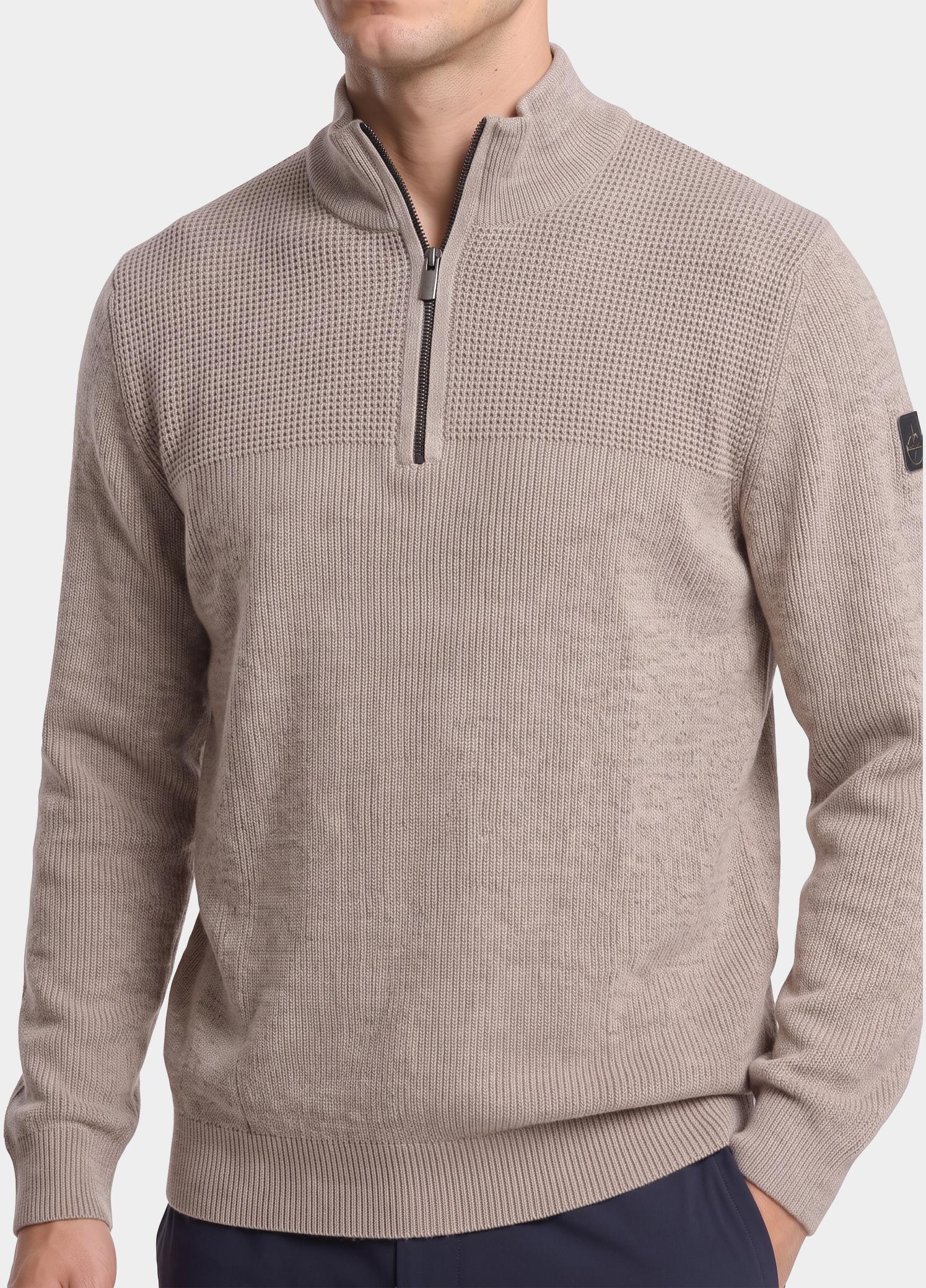Casamoda Half Zip Bruin Stricktroyer 126280020/677