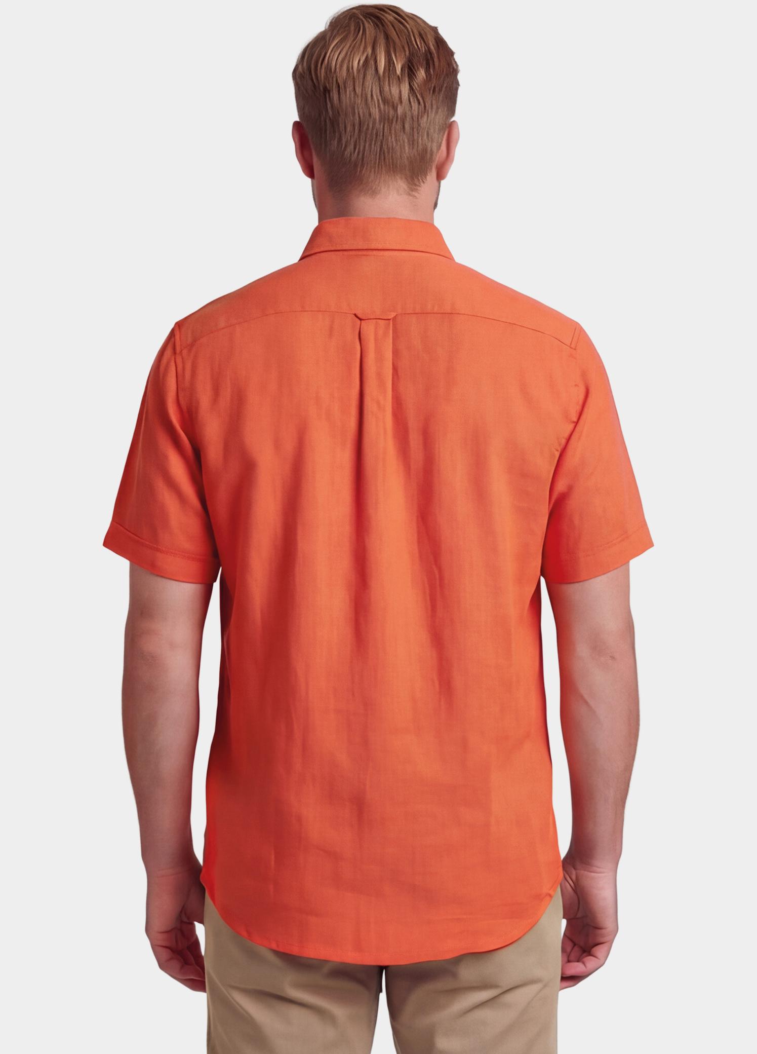 Giordano overhemd korte mouw heren Rood League Short Sleeve Button Do 616009/32