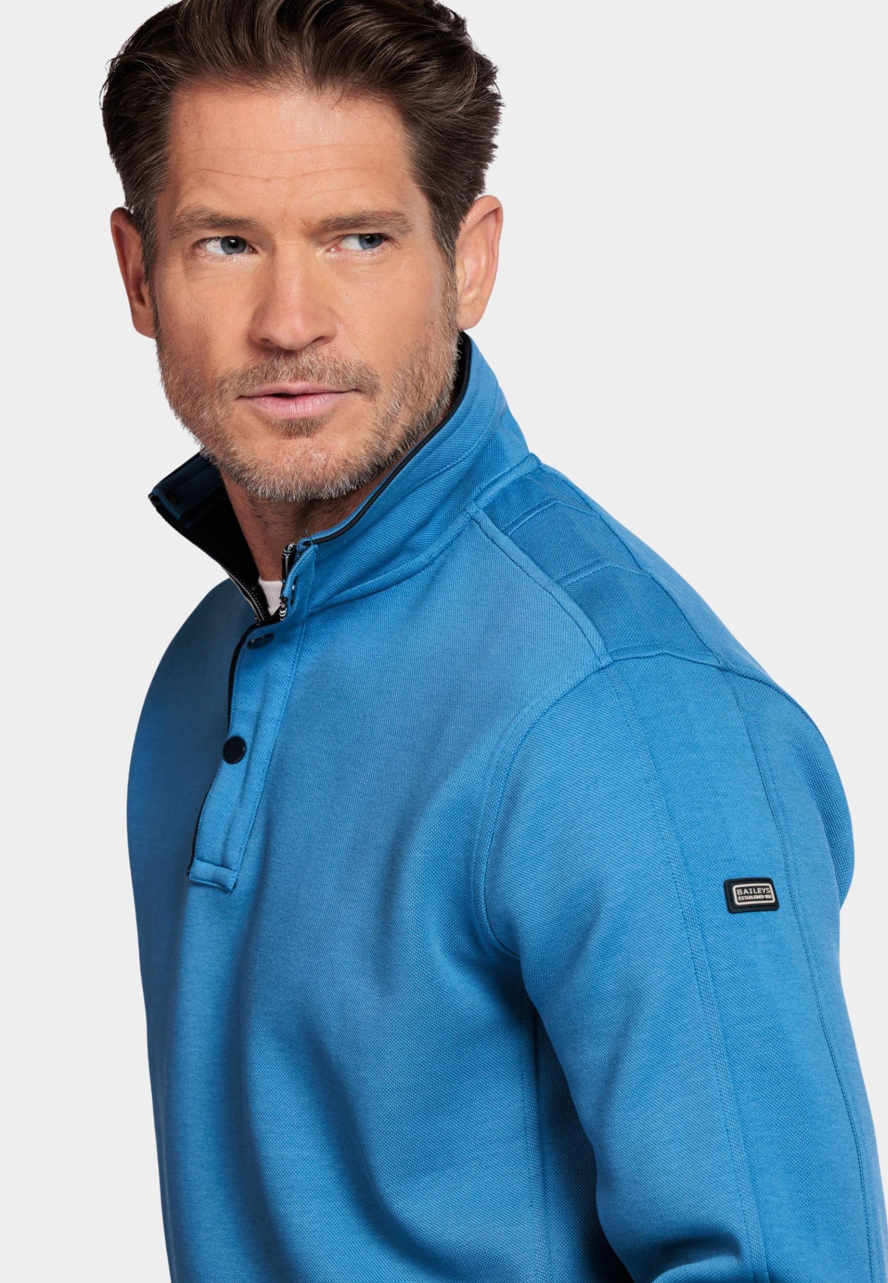 Baileys Half Zip Blauw Sweatshirt 1/2 zip /Buttons F 513193/65