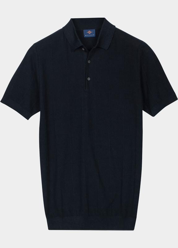 Baileys Polo heren Blauw Polo knitted SS Polo Collar 615781/60
