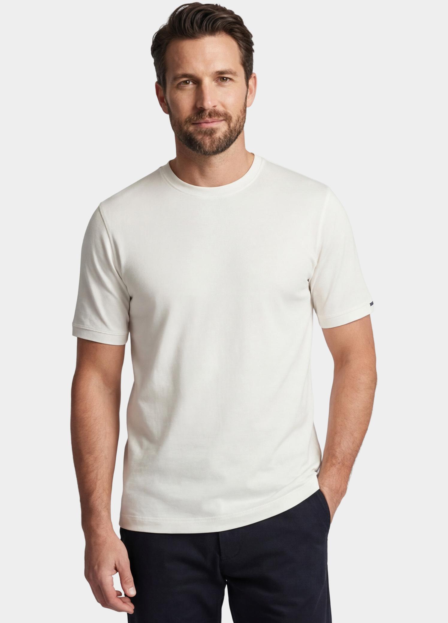 Baileys T-shirt heren Beige T-Shirt crew neck   2-tone 615077/11