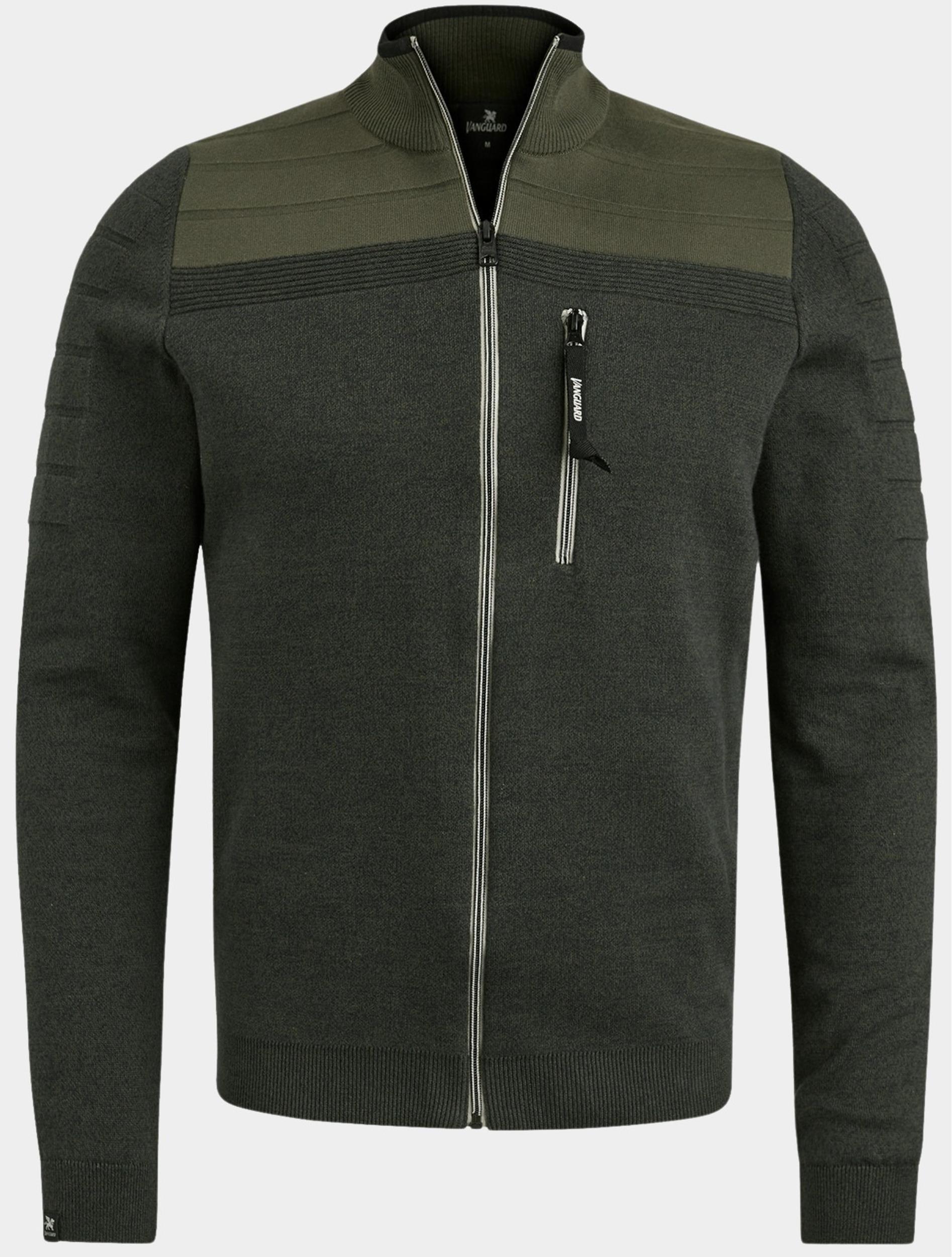 Vanguard Vest Groen Zip jacket cotton bonded moul VKC2309364/6153