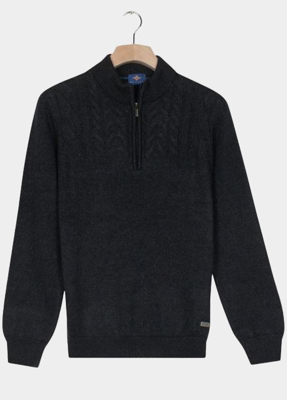 Baileys Half Zip Blauw Pullover 1/2 Zip  5gg single 528470/602