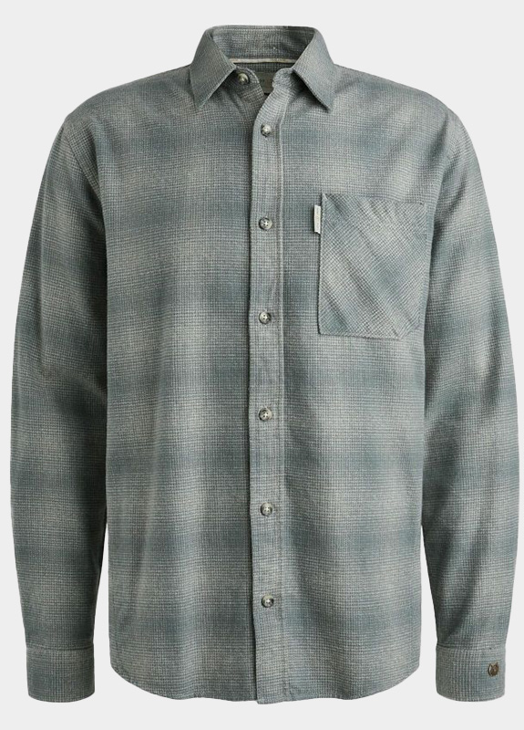 Cast Iron Casual hemd lange mouw Groen LONG SLEEVE SHIRT Mouline Che CSI2509221/9096