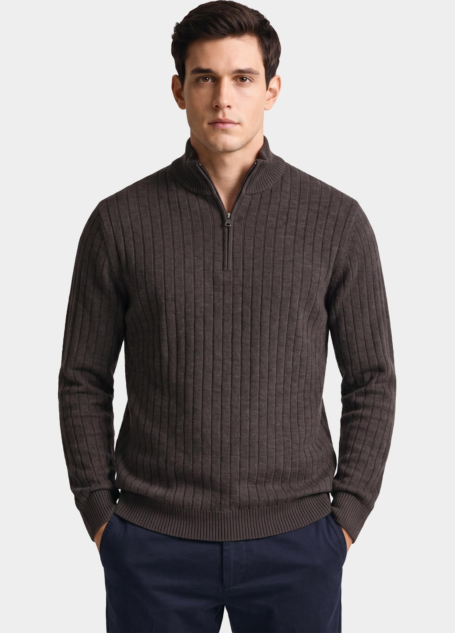 Profuomo Half Zip Bruin  PPWJ30019/B
