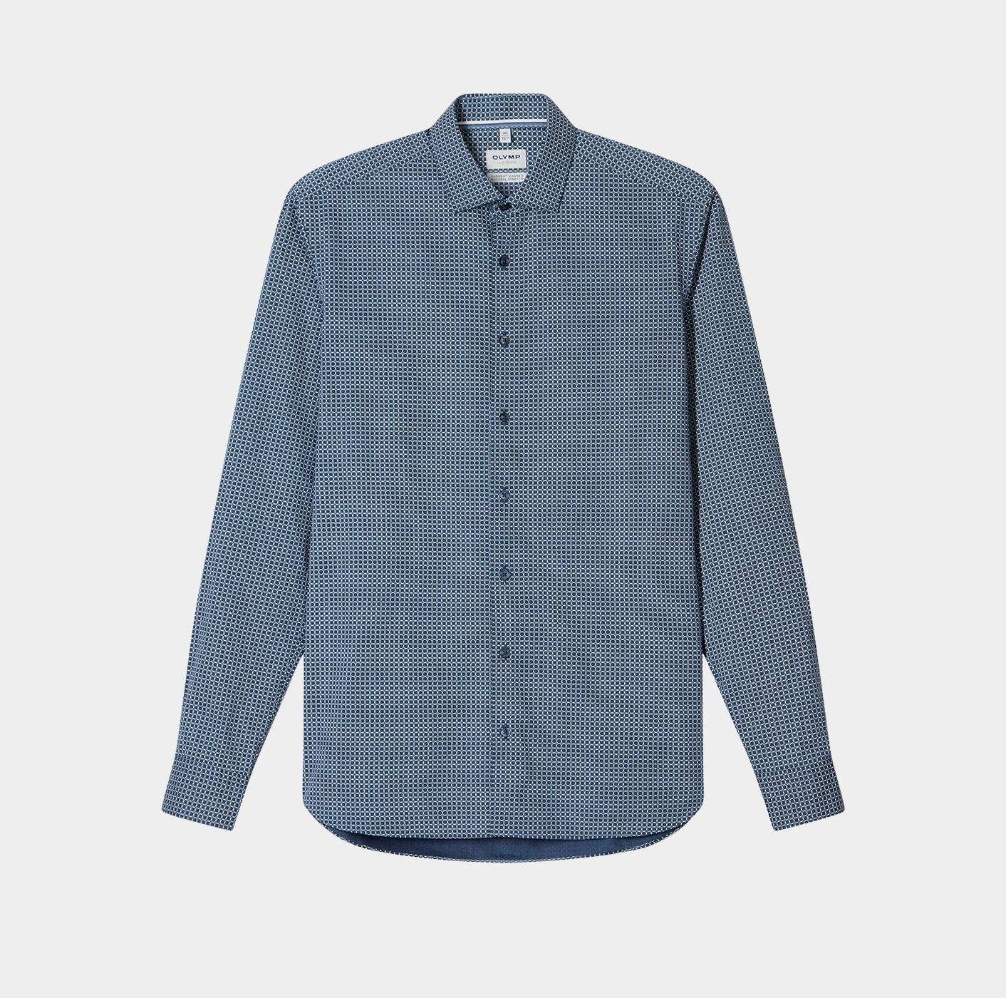 Olymp Business hemd lange mouw Blauw Level Five 215084/18