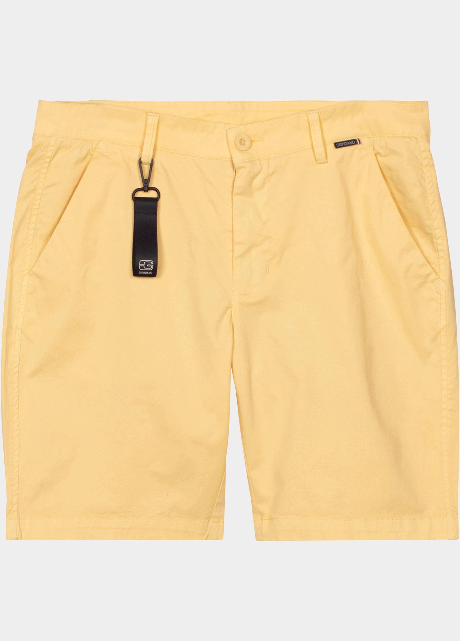 Giordano Korte Broek heren Geel Stockholm bermuda Garment Dye 611115/21