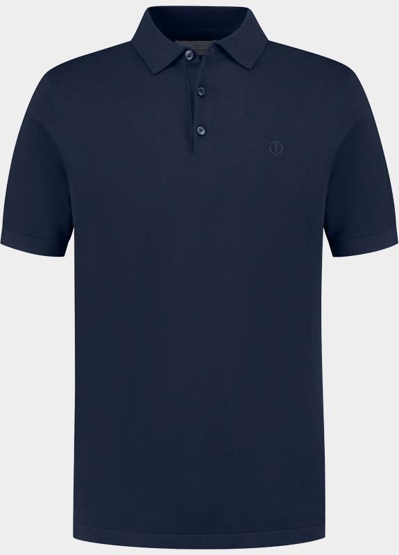 Dstrezzed Polo korte mouw Blauw Polo s/s Cotton Knit 420022/649