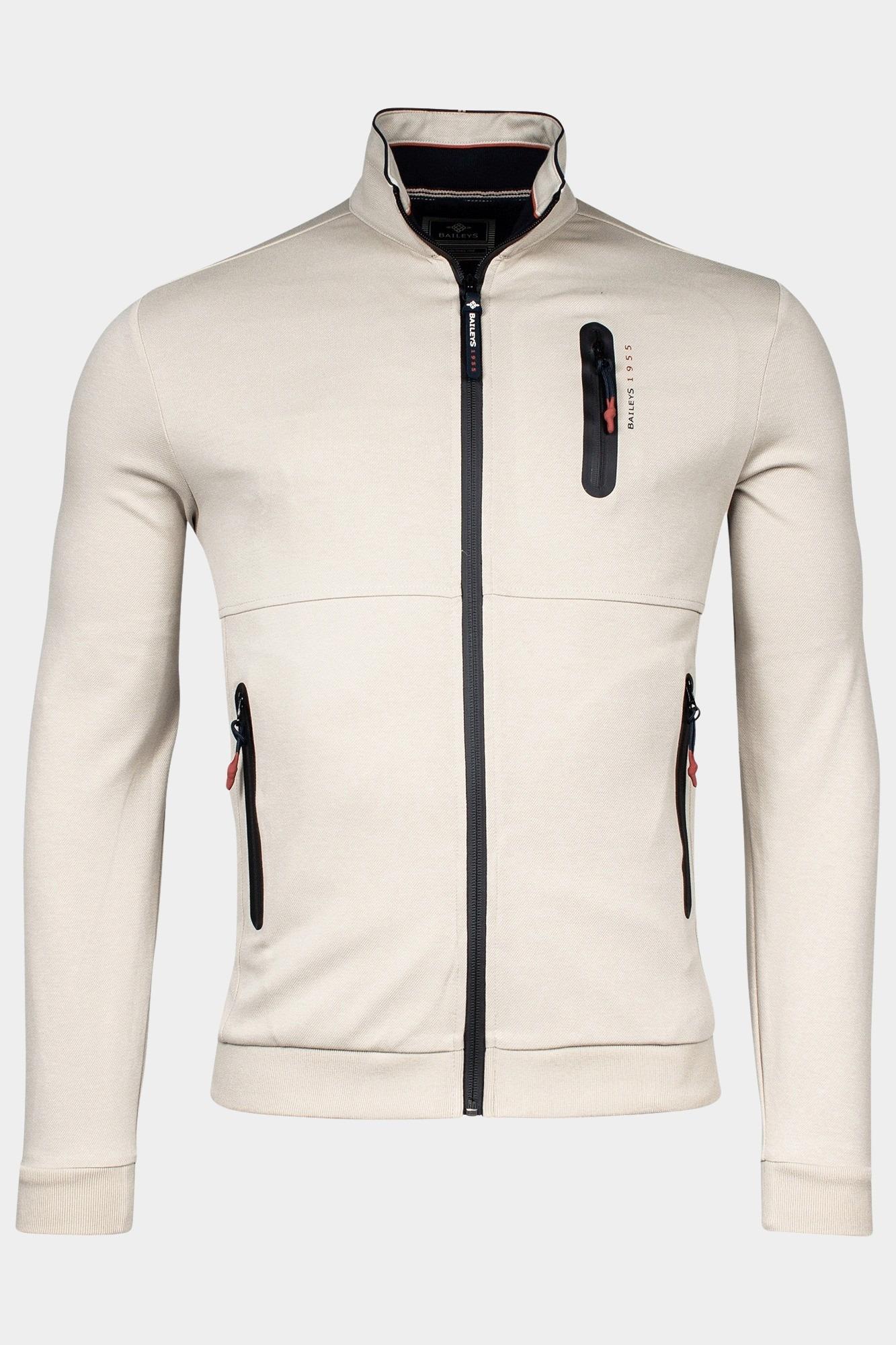 Baileys Vest Beige Sweat Cardigan Zip  double fa 412202/82