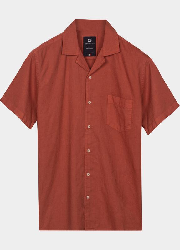 Giordano overhemd korte mouw heren Roze Capri Short Sleeve Resort Gar 616002/31