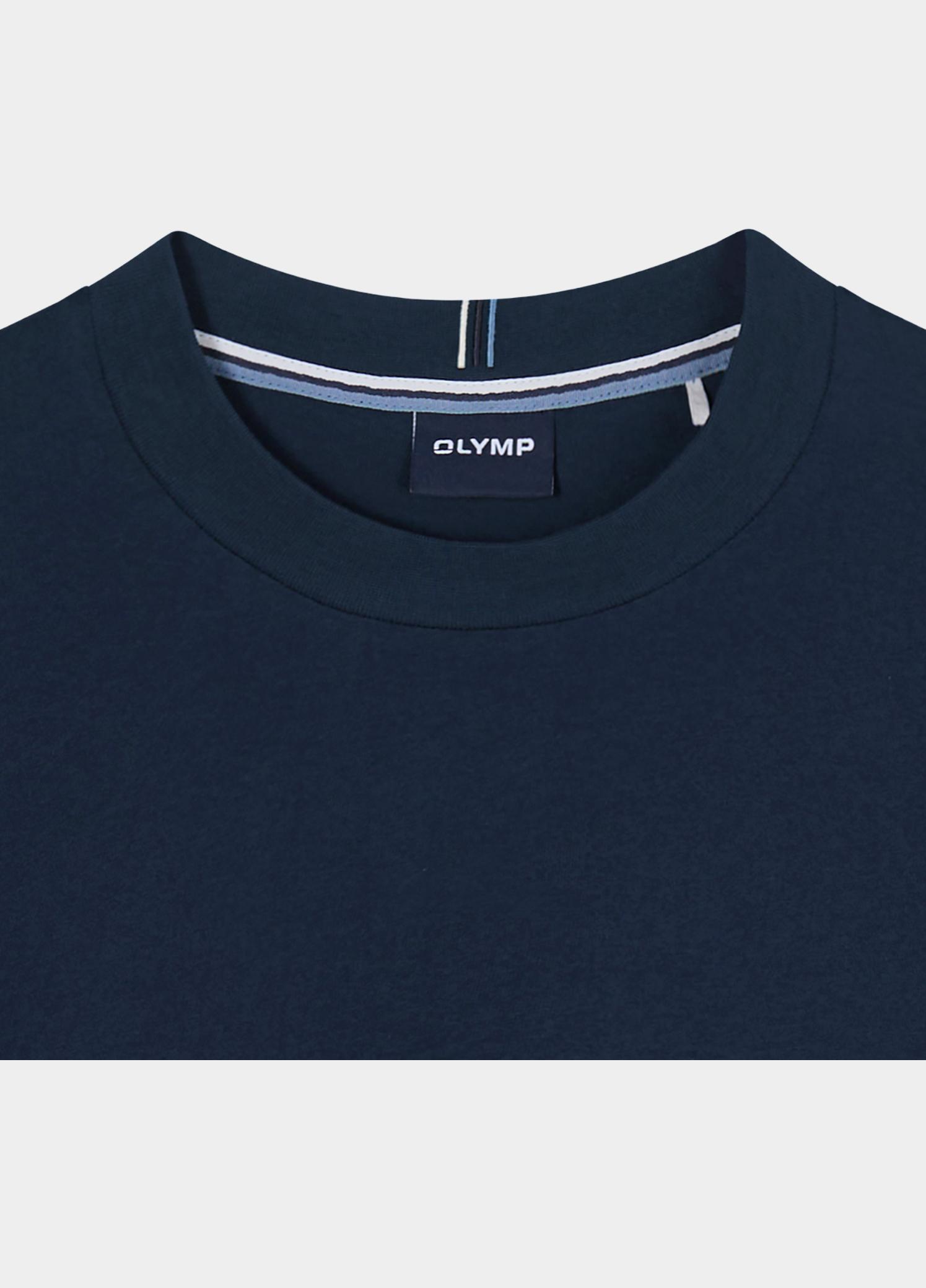 Olymp longsleeve heren Blauw Basic Longsleeve 560024/18