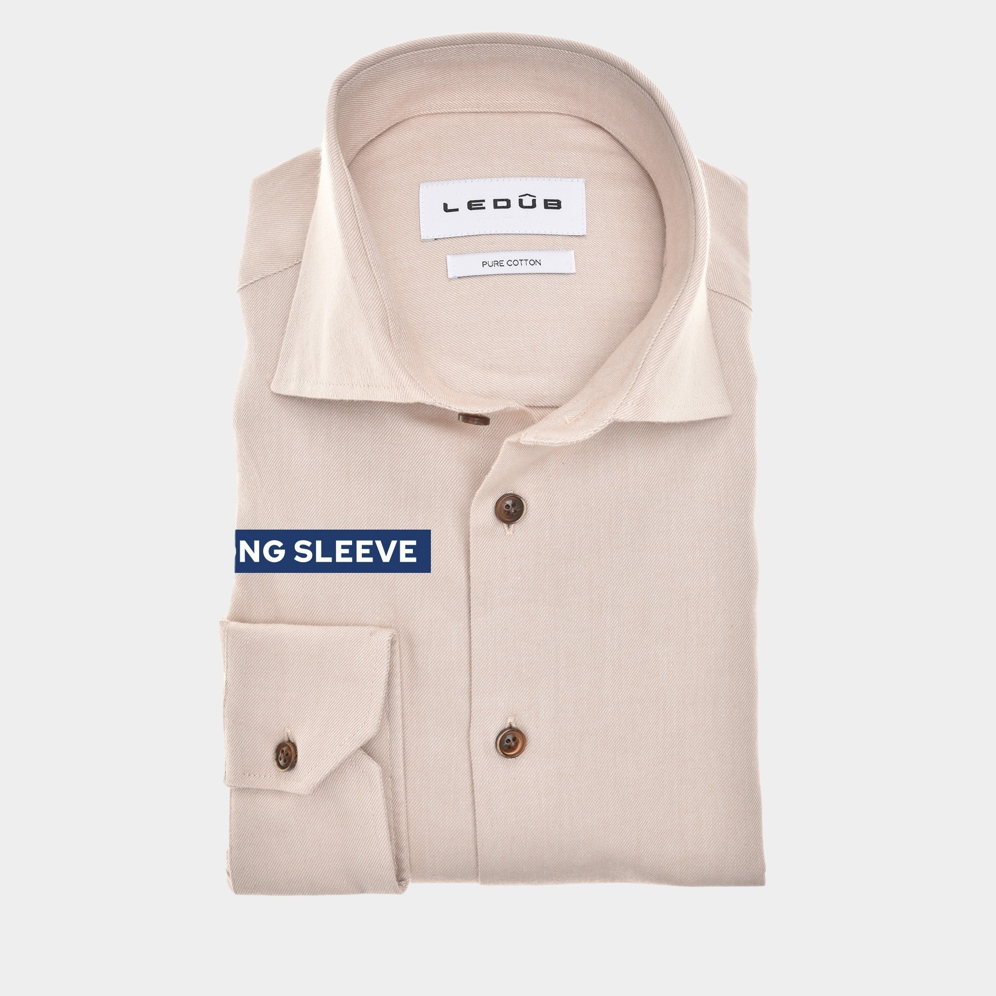 Ledub Overhemd extra lange mouw Bruin LE24231  MFN 7 0142748/620-000-000