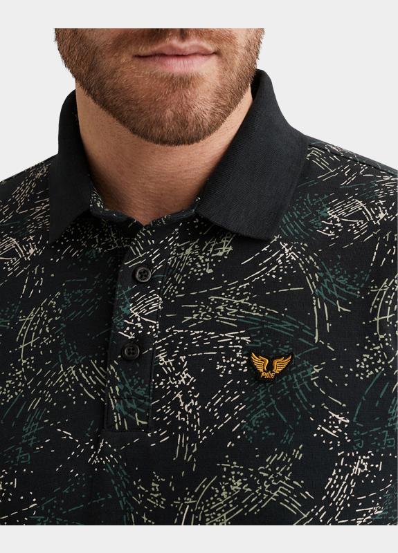 PME Legend Polo korte mouw Blauw Short sleeve polo slub jersey PPSS2604858/5282