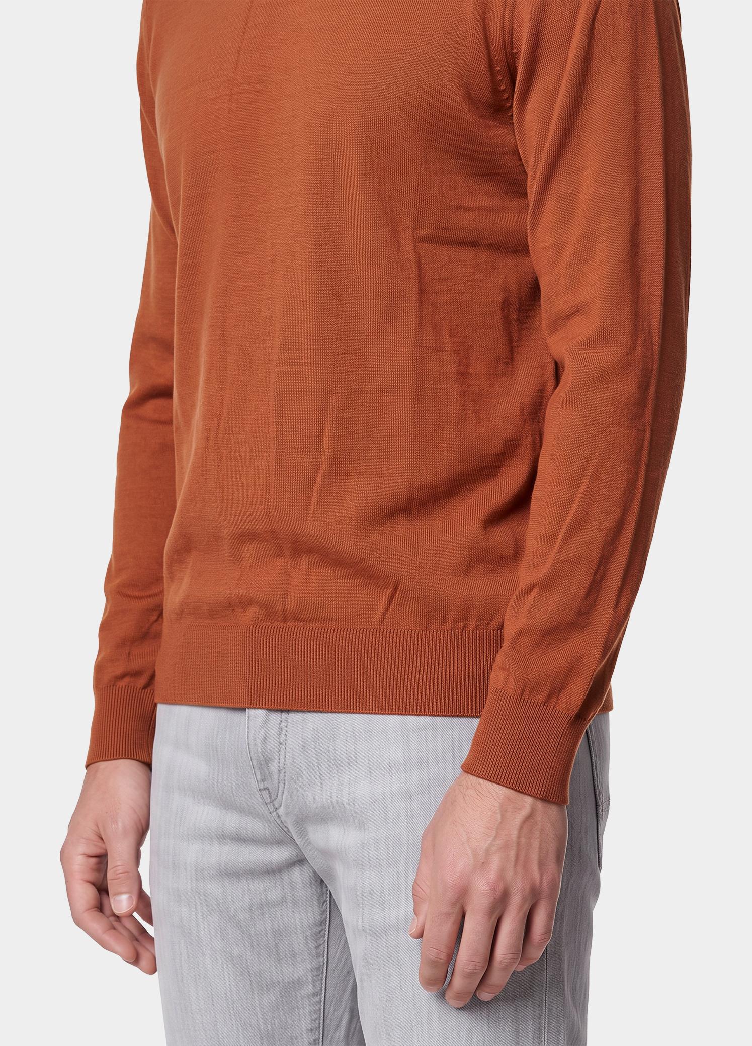 Bos Pullover heren Bruin O-hals 262/8042 - Roest