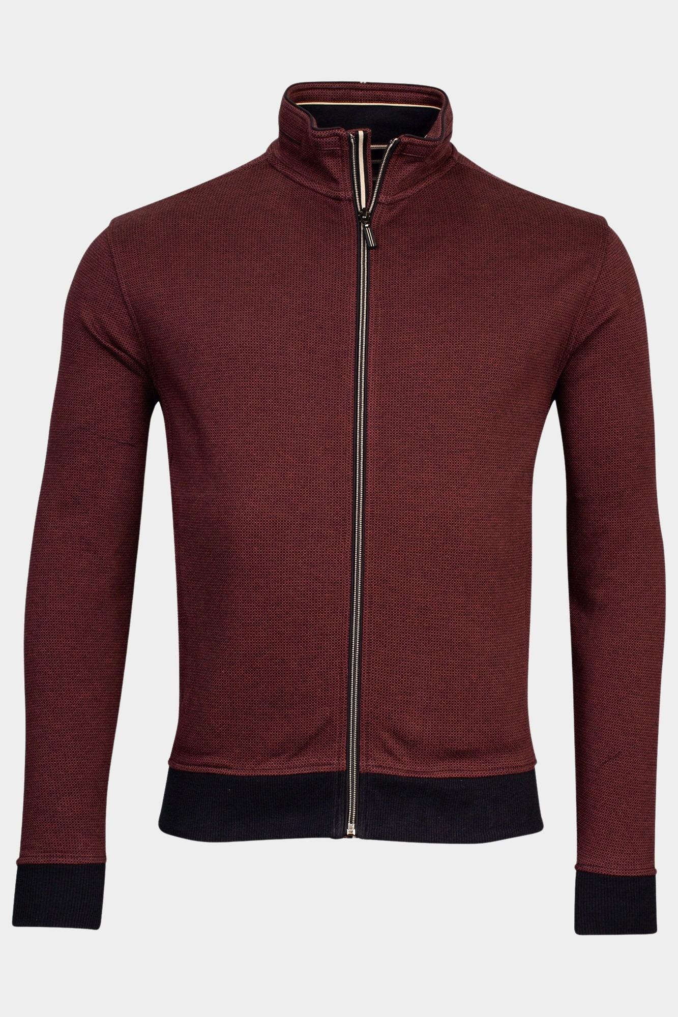 Baileys Vest Rood Sweat Cardigan Zip  2-tone al 322290/38