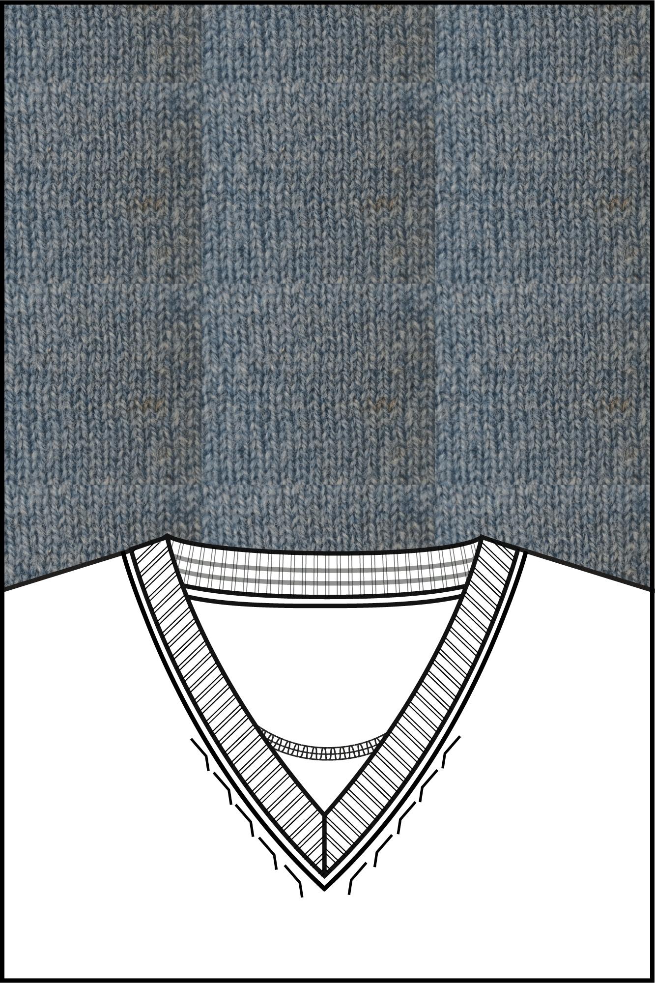 Baileys Pullover Blauw V-Neck Pullover  10gg, single 520091/635