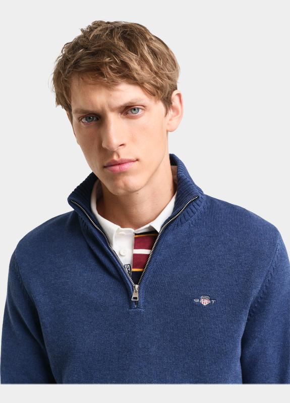 Gant Half Zip Blauw CASUAL COTTON HALF ZIP 8030170/902