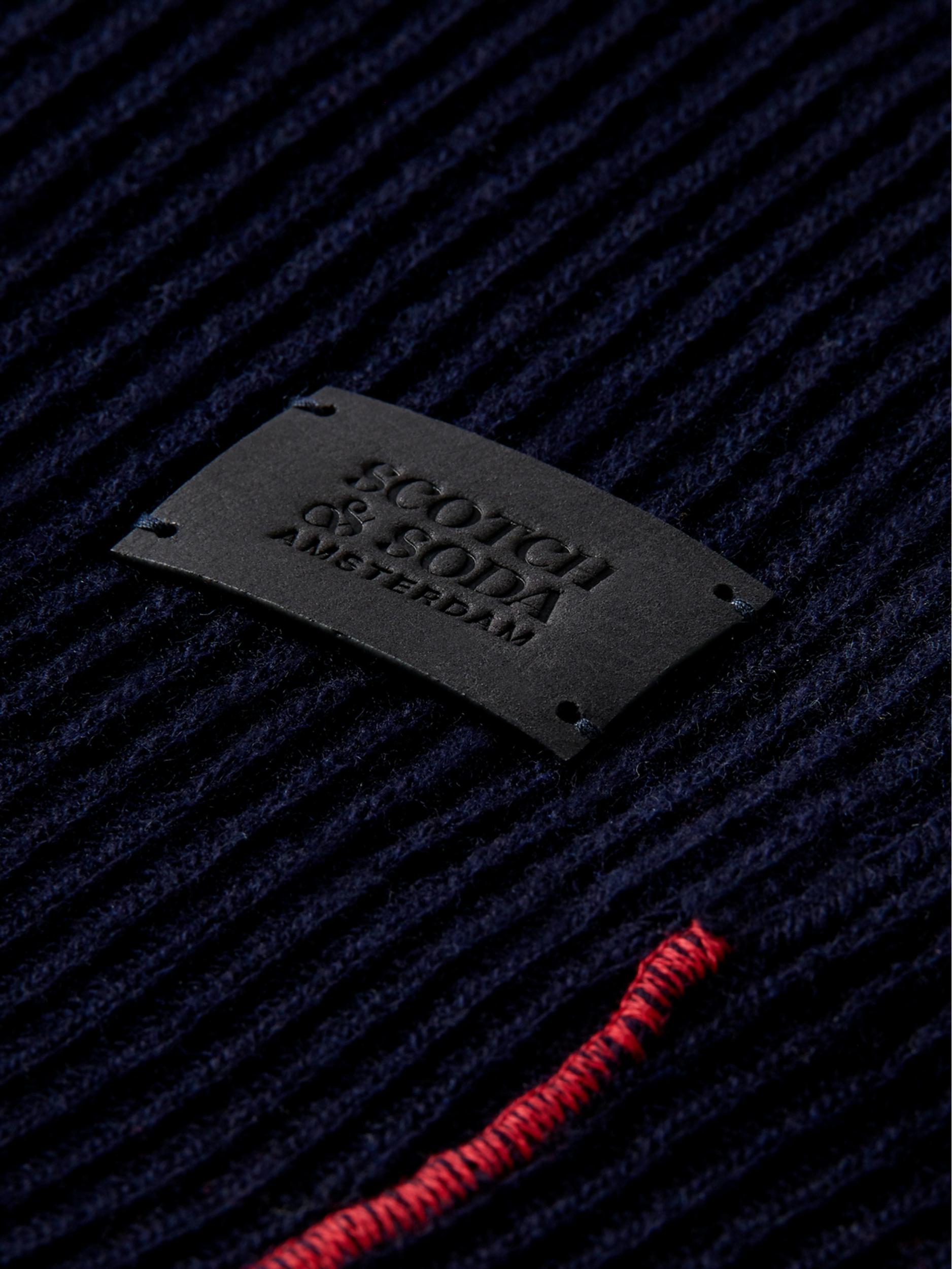 Scotch & Soda Pullover Blauw Recycled wool rib-knit turtlen 169280/0004