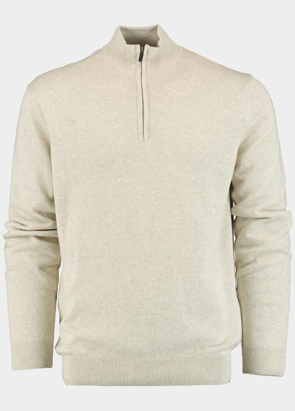 Bos Half Zip Beige Half Zip 100% katoen 528400CCT-13/815
