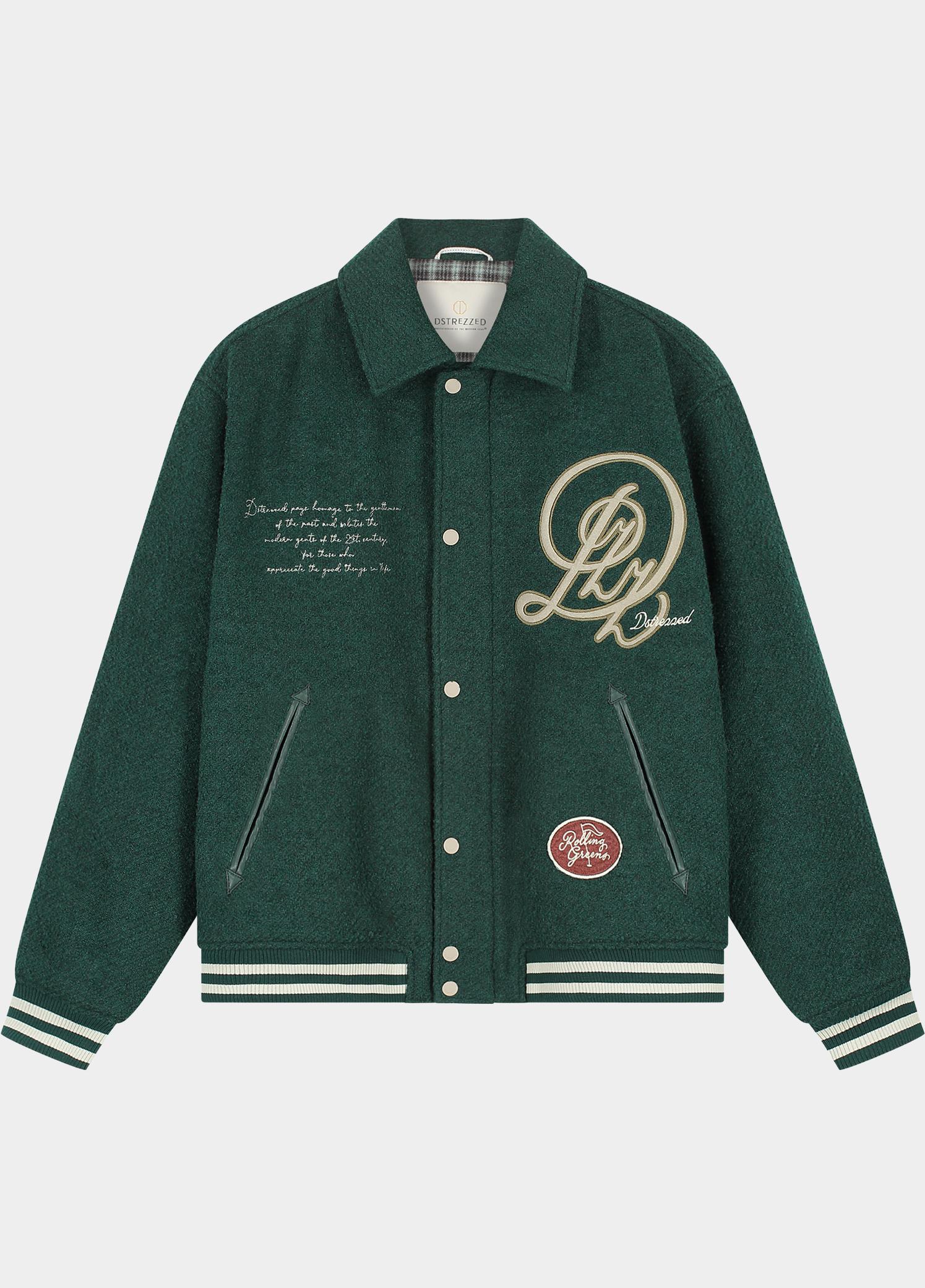Dstrezzed Winterjas heren Groen Jack Varsity Bomber 101706/570