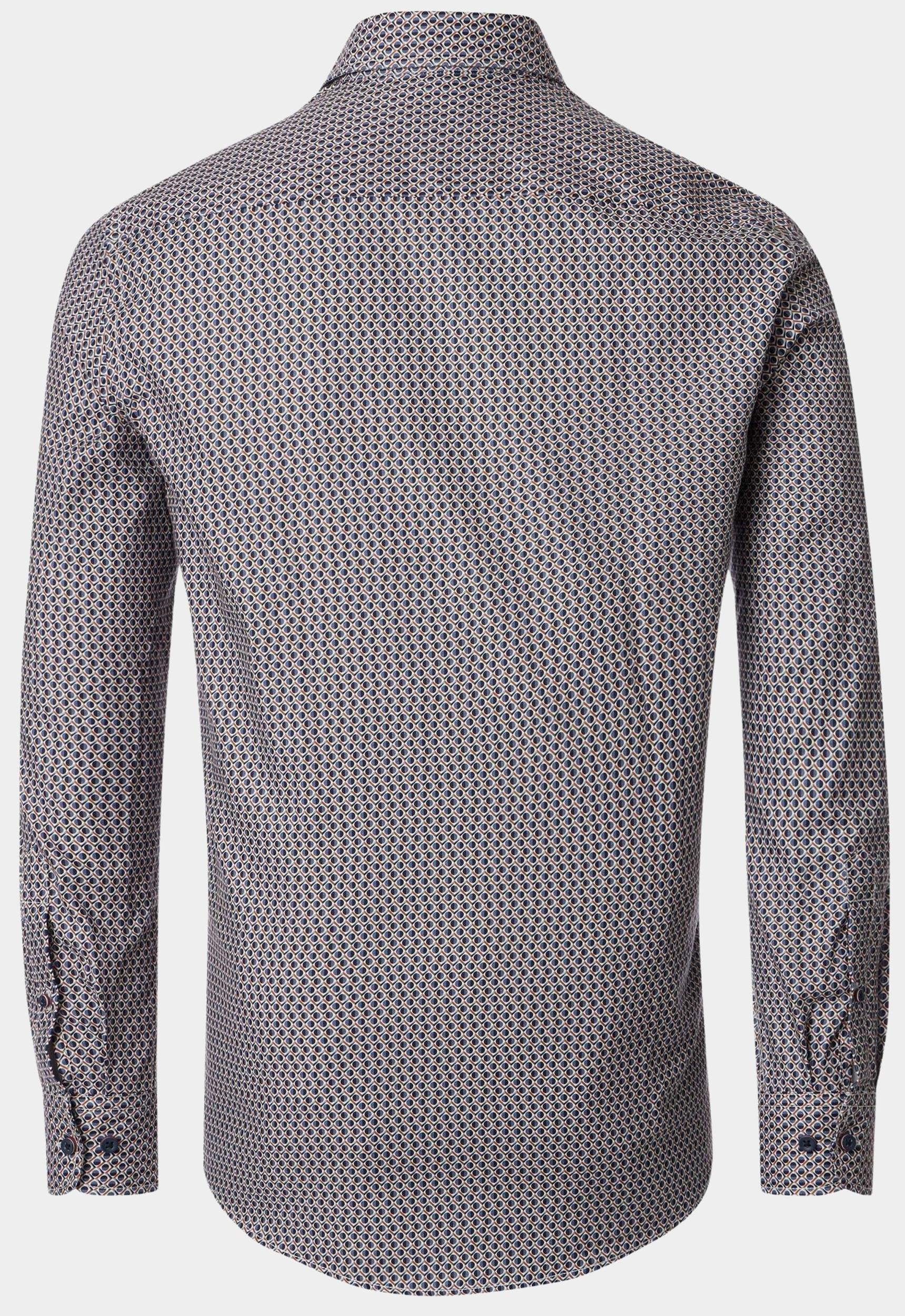 Casamoda Casual hemd lange mouw Blauw Kent Casual Fit 444303900/100