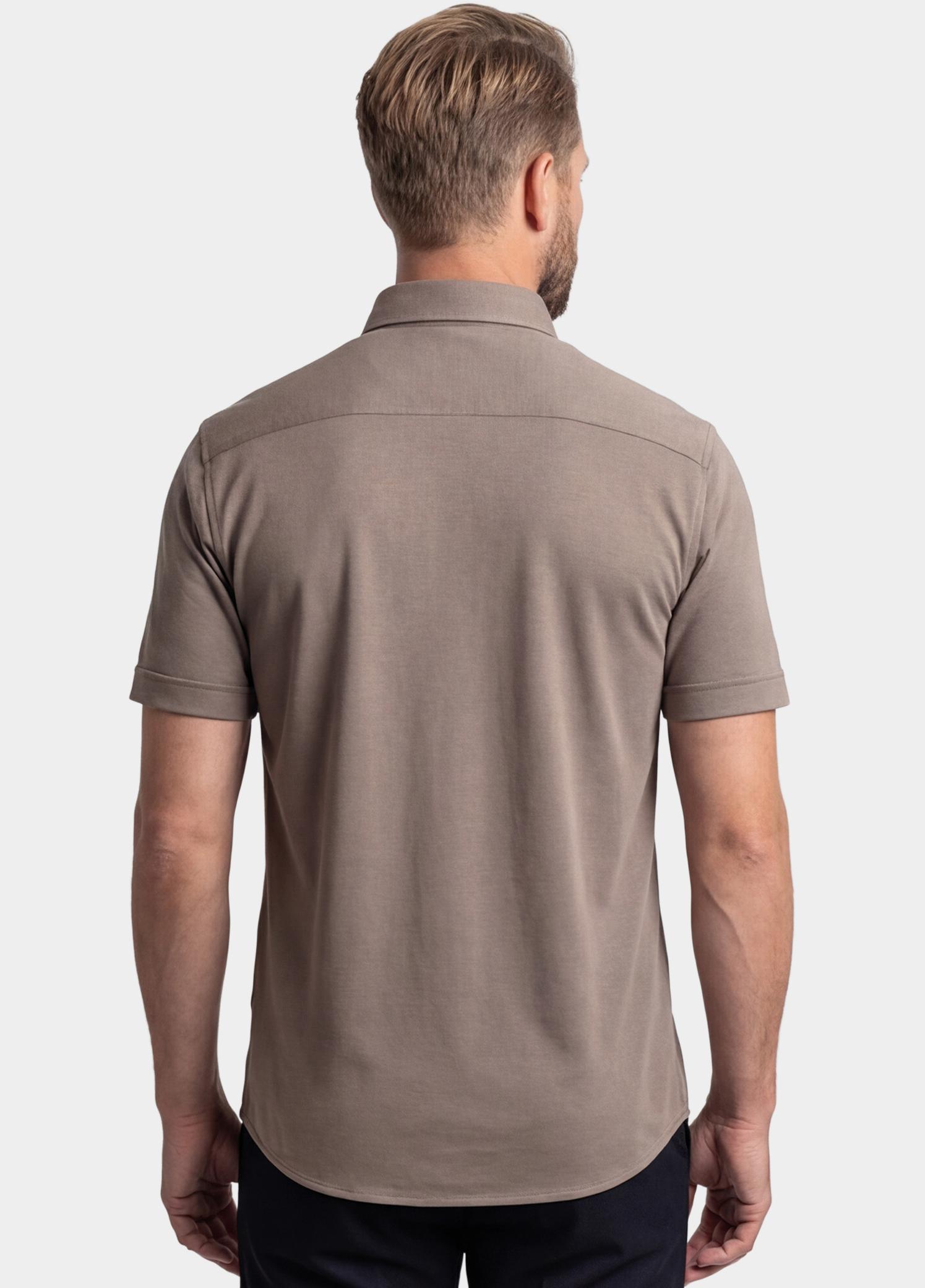 Giordano overhemd korte mouw heren Wit Alfa Short Sleeve Button Down 616078/81