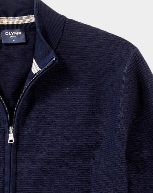 Olymp Vest Blauw Jacke Strick 530246/18
