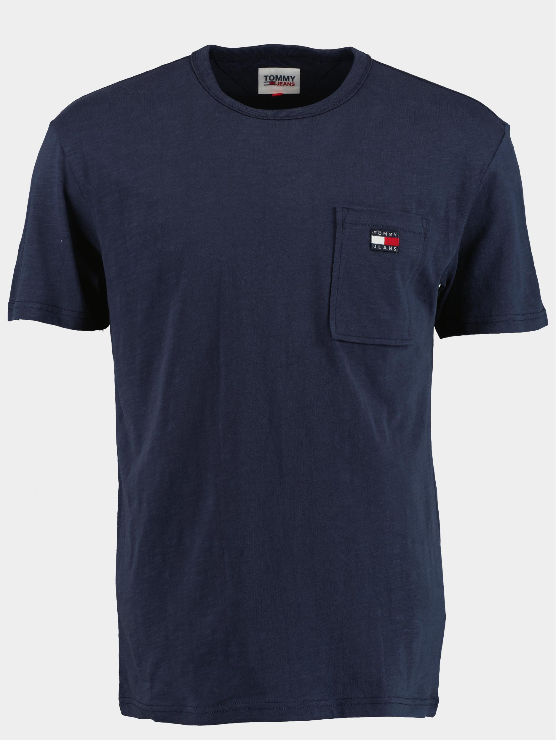 Tommy Jeans T-shirt korte mouw Blauw TJM CLSC badge pocket tee DM0DM16885/C87