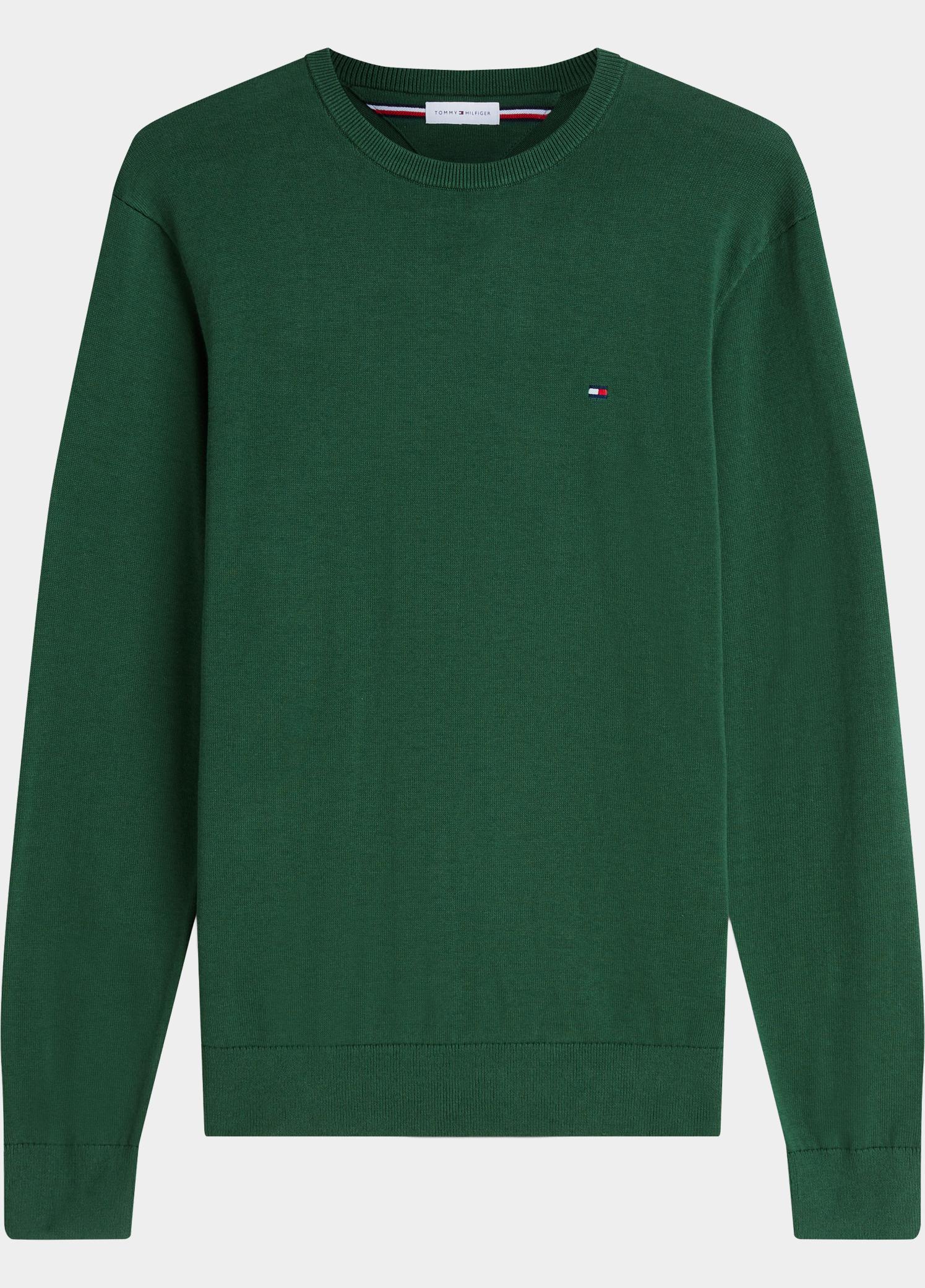Tommy Hilfiger Pullover heren Groen Essential SSNL Cotton Crew Nec MW0MW39999/L2N