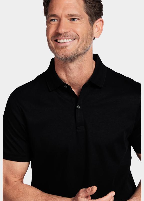 Giordano Polo heren Zwart Lino Short Sleeve Polo Liquid 616578/90