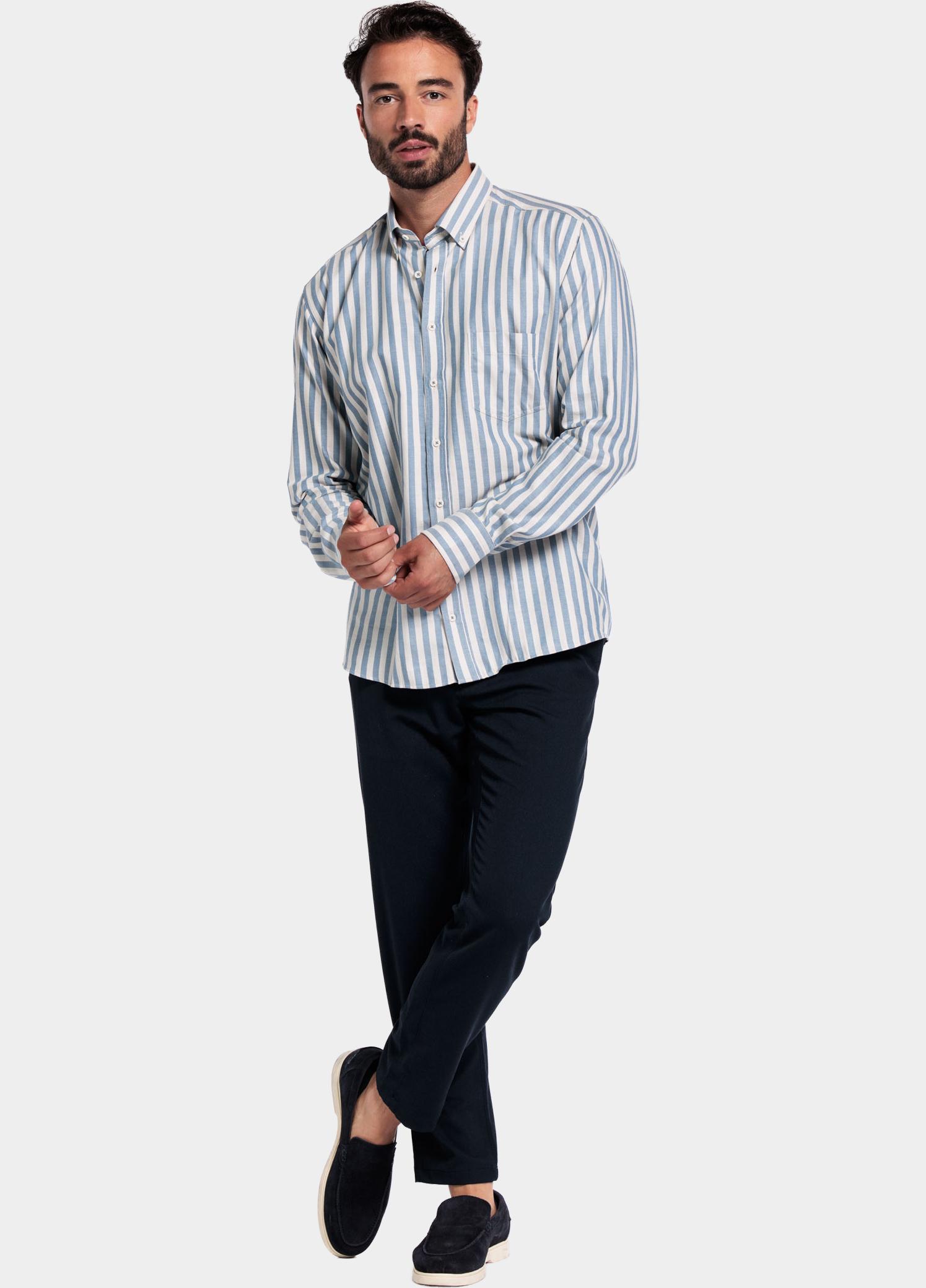 Giordano Overhemd heren Blauw Brando long sleeve button dow 527110/65