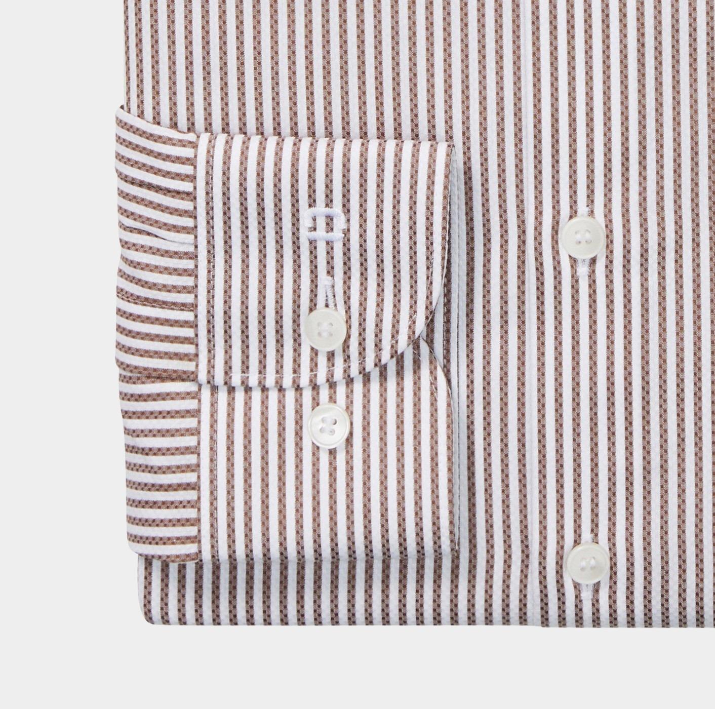 Olymp Business hemd lange mouw Bruin Level 5 209774/28