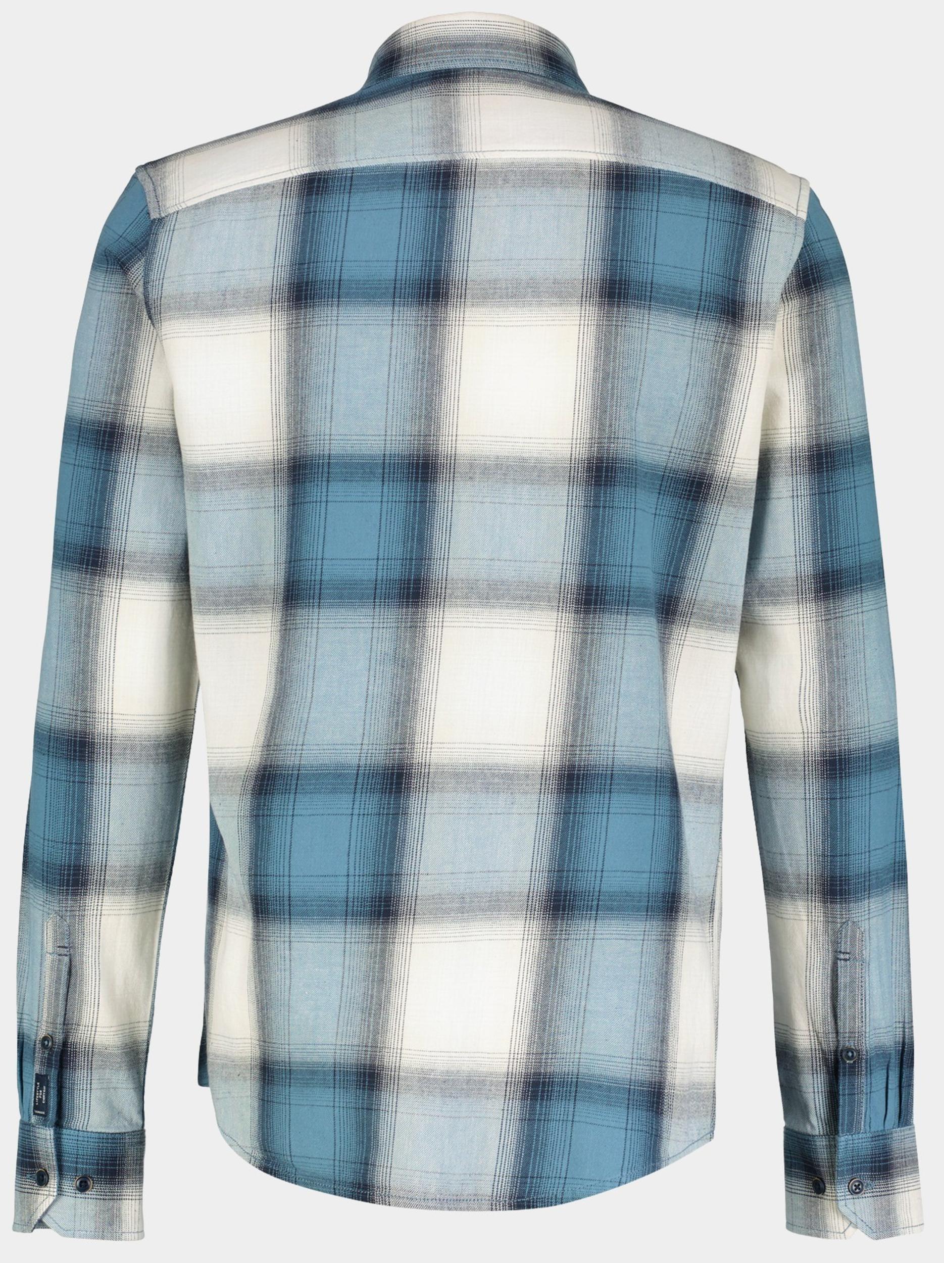 Lerros Casual hemd lange mouw Blauw  2481048/466