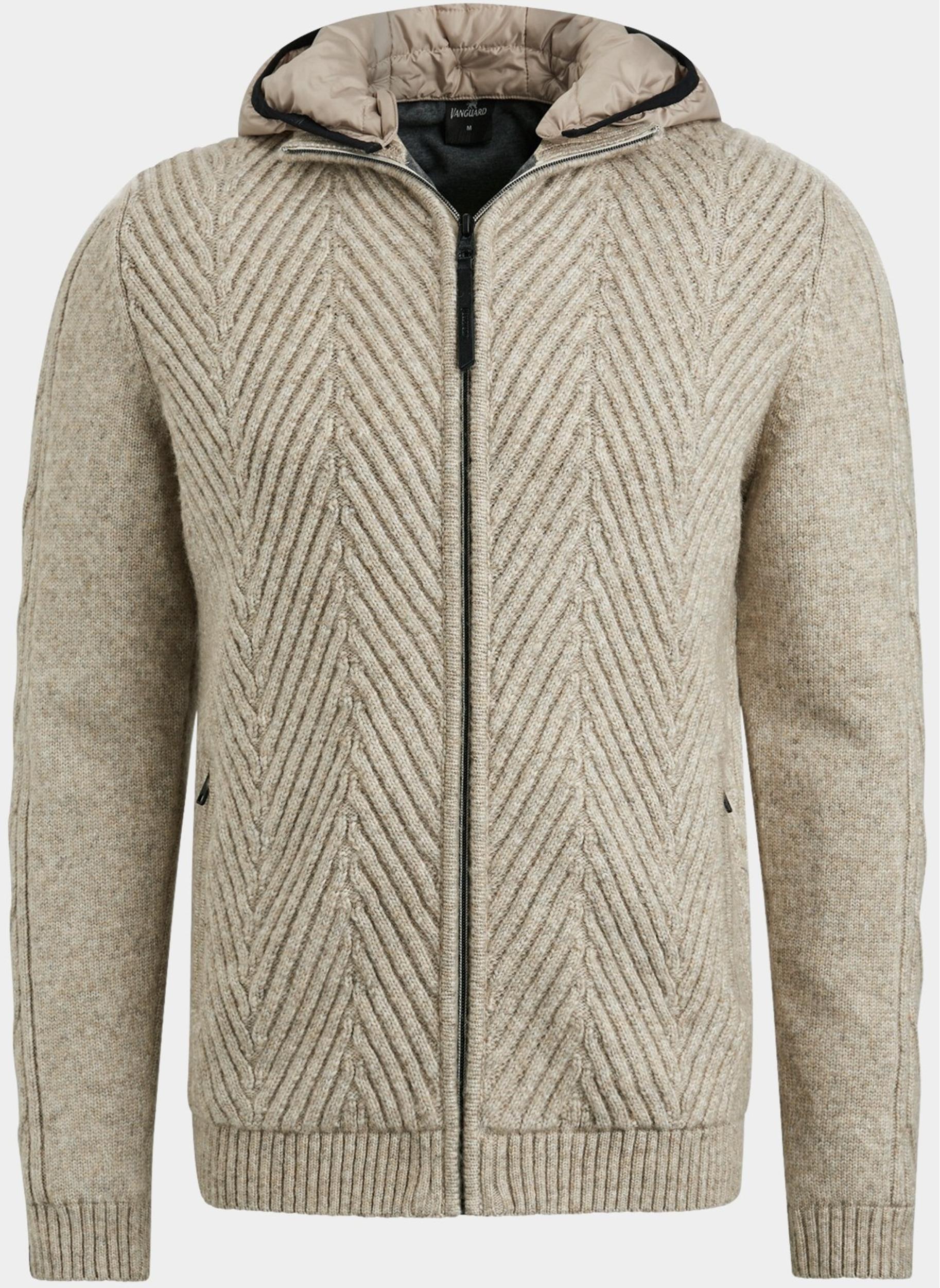 Vanguard Vest Grijs Zip jacket ruler wool blend VKC2309370/7074