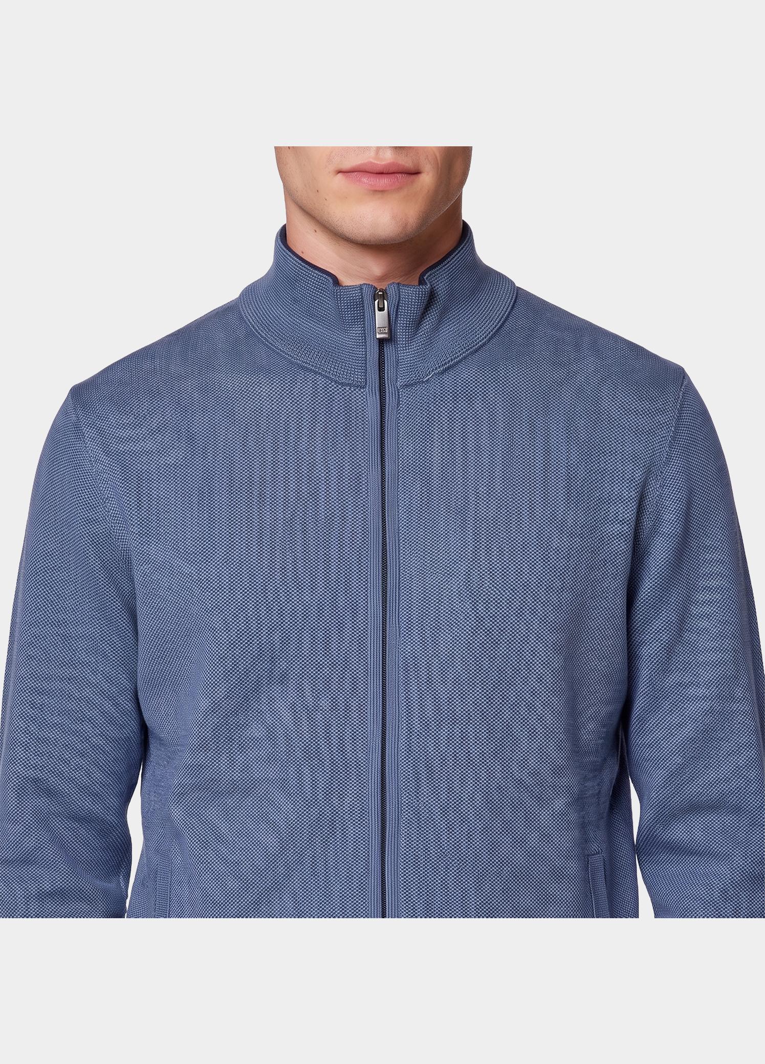Baileys Vest heren Blauw Cardigan Zip  all-over 2-tone 622009/645