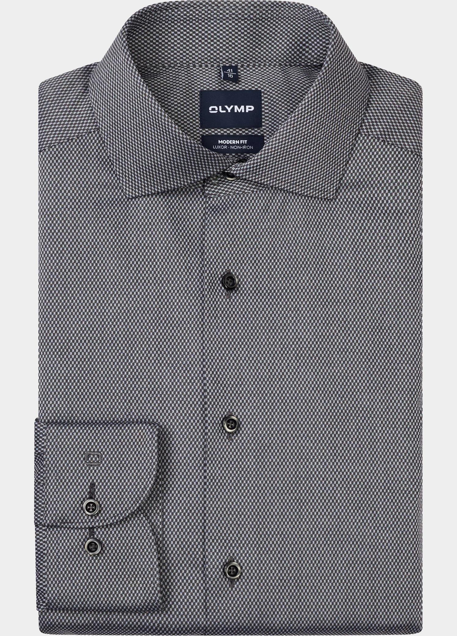 Olymp Overhemd extra lange mouw Zwart Luxor mf D.2102 o.T. 125229/68