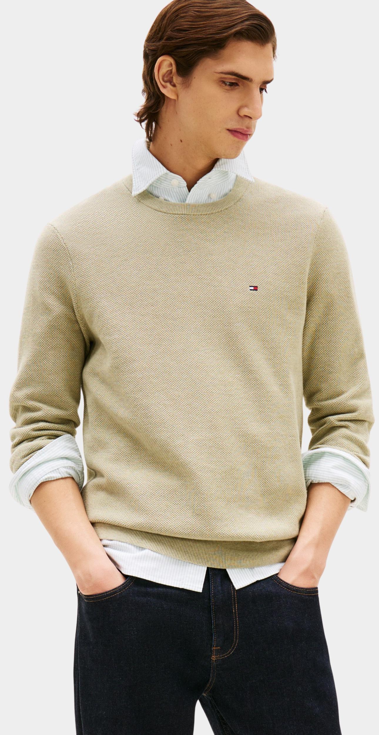 Tommy Hilfiger Pullover Groen Essential Structure MW0MW36347/MTA