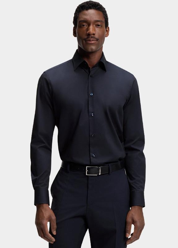 BOSS Black Zakelijk overhemd heren Blauw P-JOE-kent-C1-222 10241343 01 50532287/404