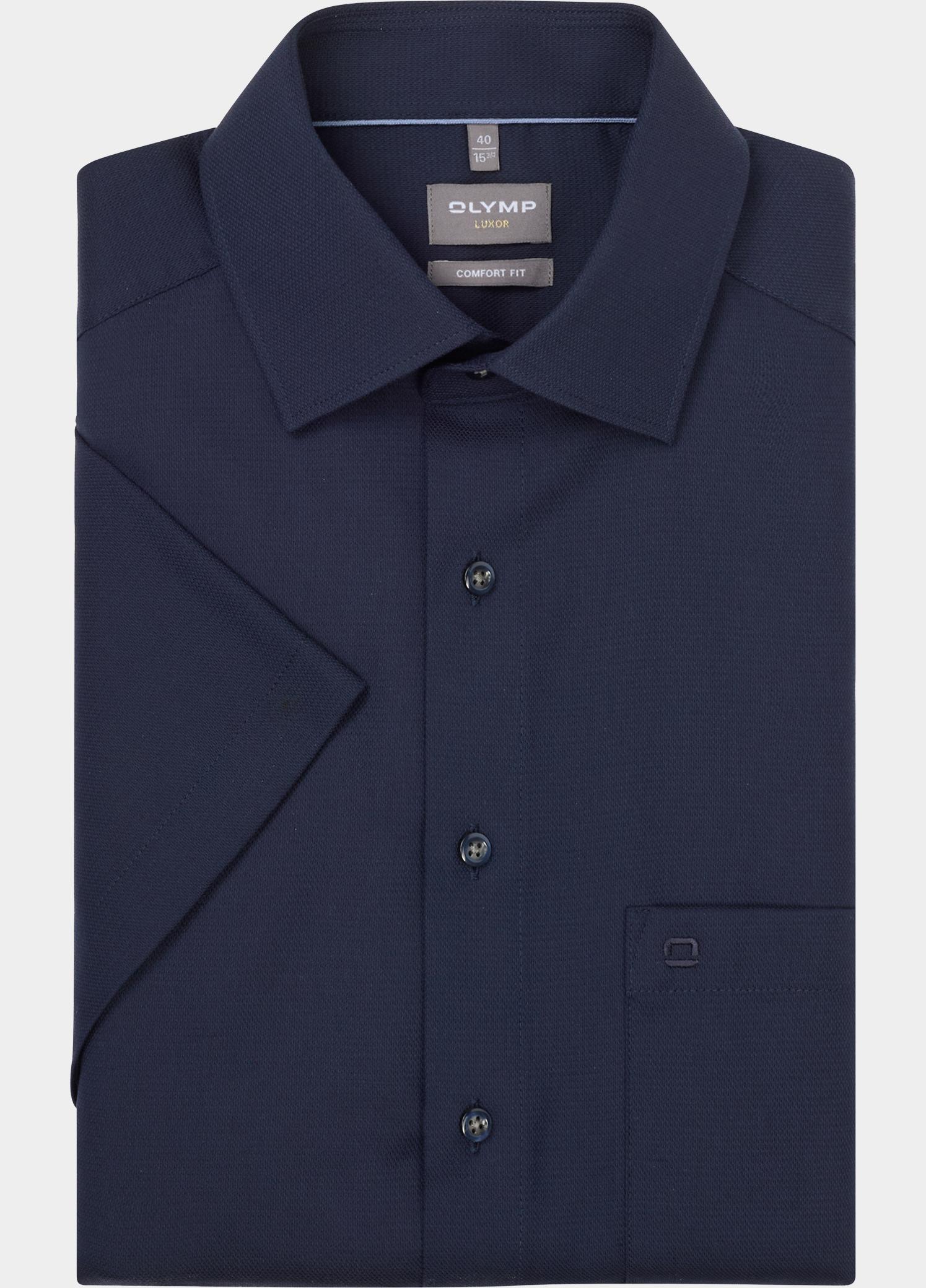 Olymp Zakelijk hemd korte mouw Blauw Luxor 104612/18