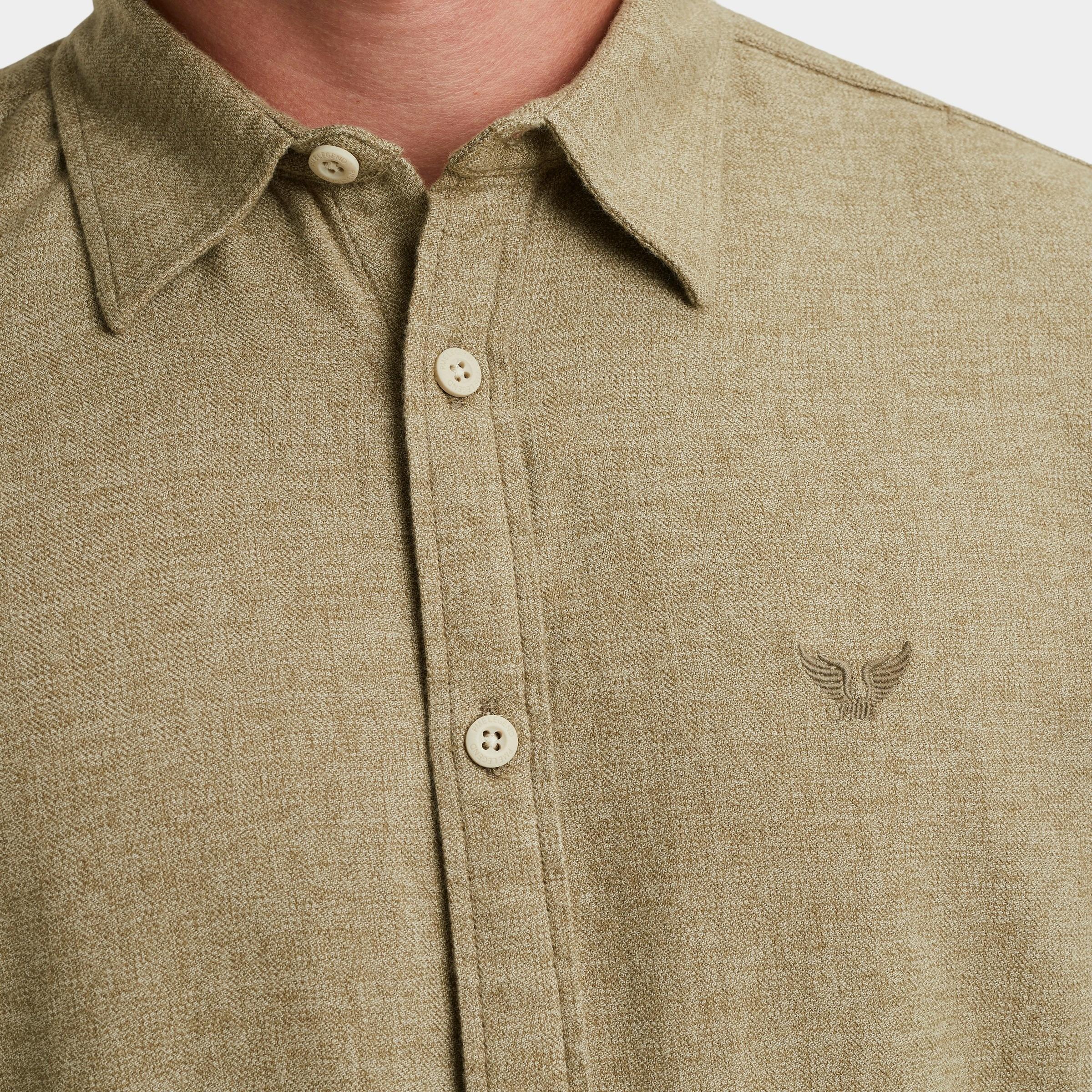 PME Legend Casual hemd lange mouw Groen LONG SLEEVE SHIRT YarnDyed Gr PSI2510202/6389