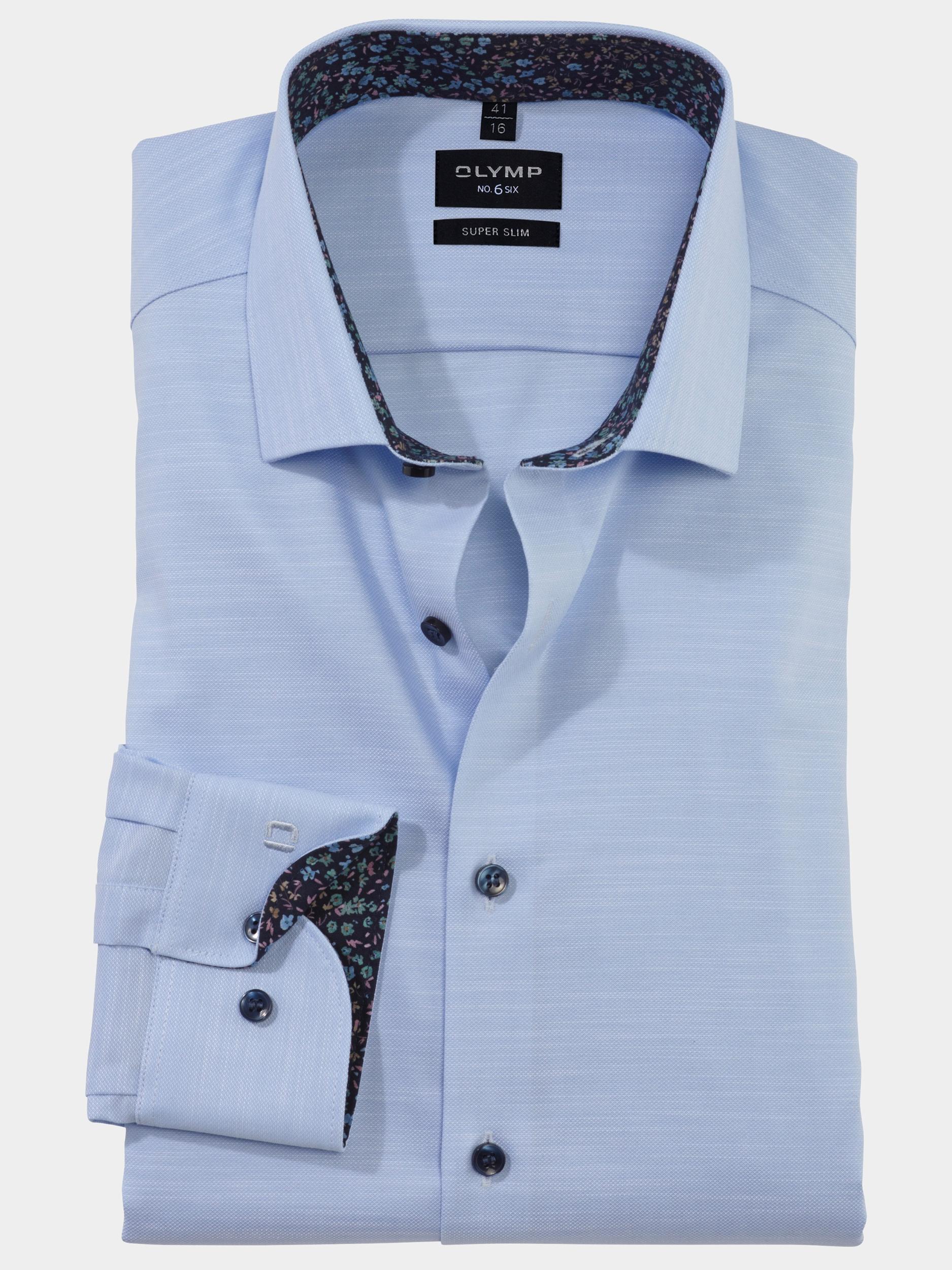 Olymp Business hemd lange mouw Blauw No. Six 250544/11