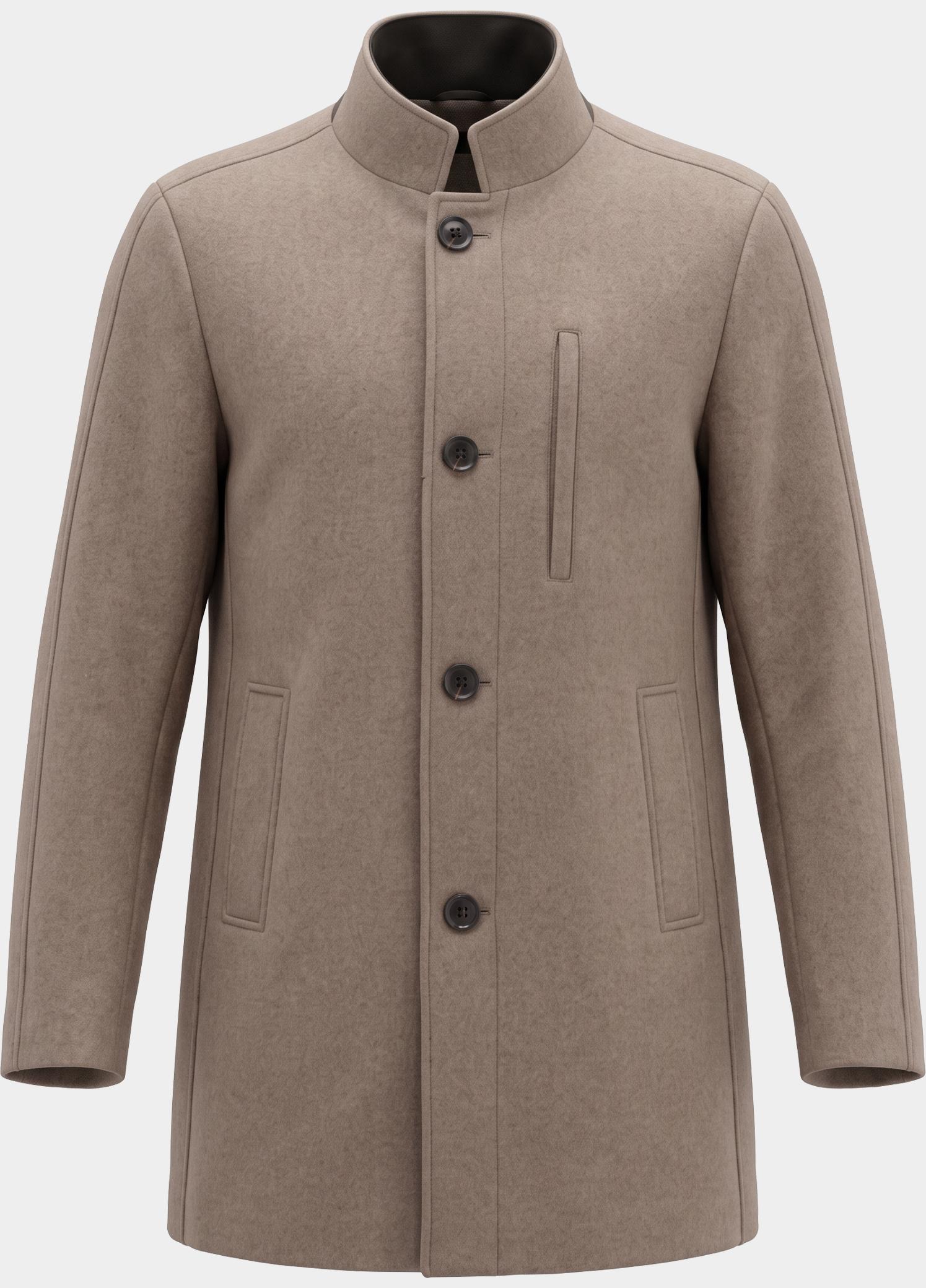 Scotland Blue Wollen Jas Beige Caleb Coat SPE26301CA86SB/2500