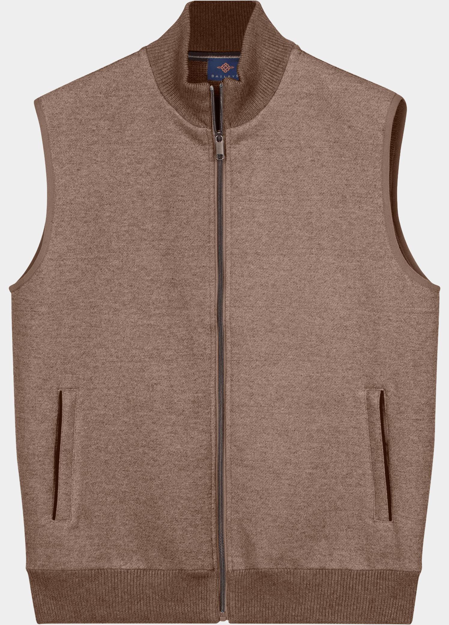 Baileys Bodywarmer heren Bruin Cardigan Zip - Sleeveless  Fr 628068/815